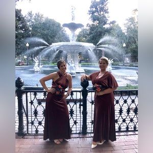 Micah Convertible Velvet Dress - Revelry - Size Large - Terracotta